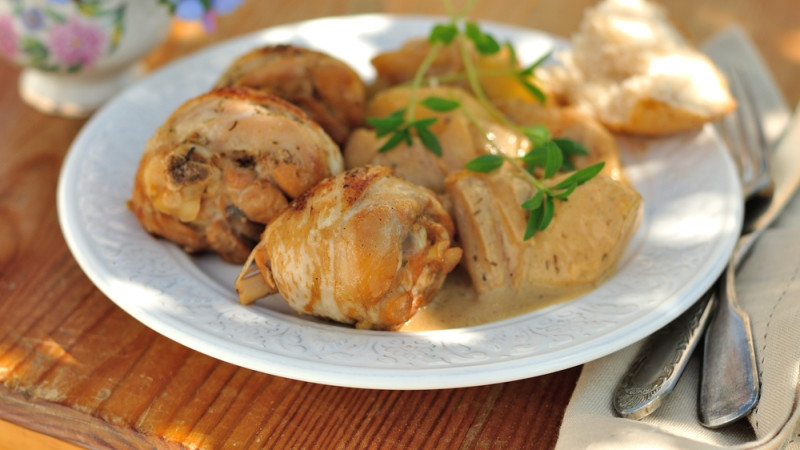 Poulet à la normande revisité