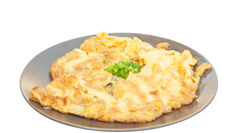 Omelette roulée au fromage frais