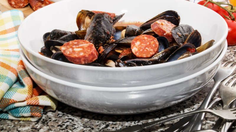Moules au chorizo
