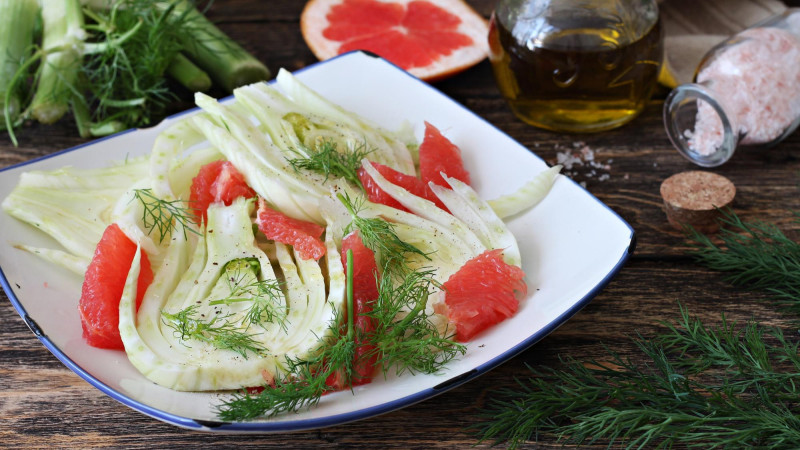Salade pamplemousse fenouil