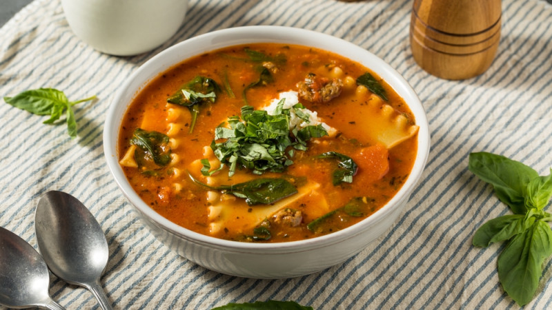 Lasagne soupe végétarienne