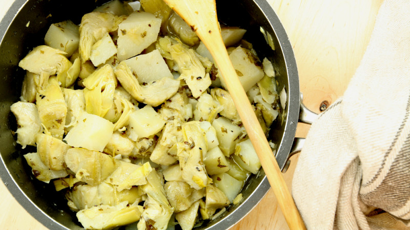 Salade de pomme et d'artichaut