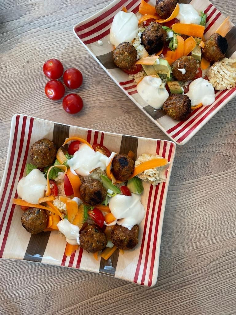 Salade falafels semoule