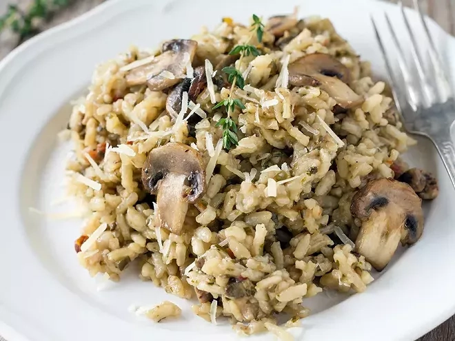 Risotto aux champignons et parmesan
