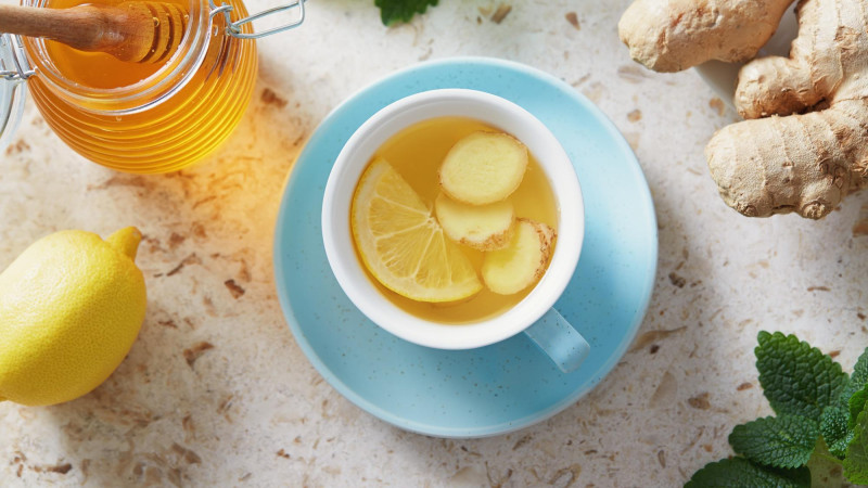 Infusion citron, miel et gingembre