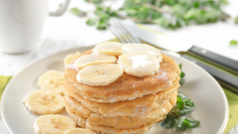 Pancakes express banane-coco sans gluten
