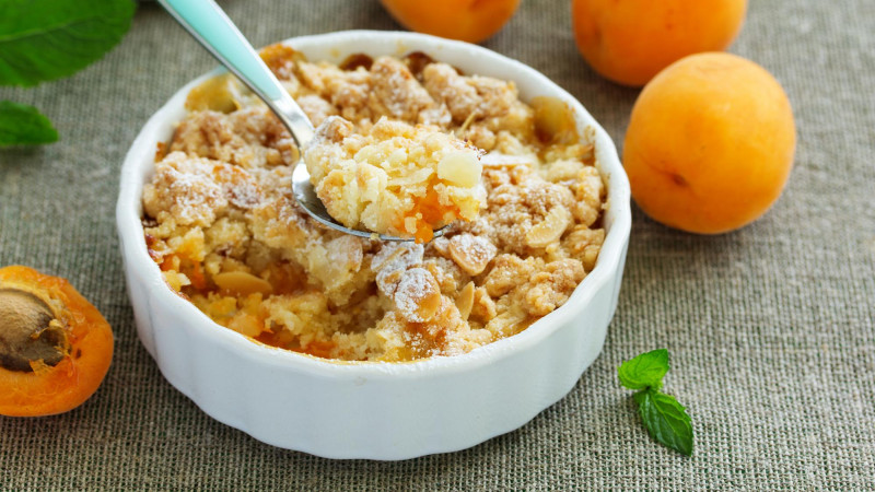 Crumble aux abricots