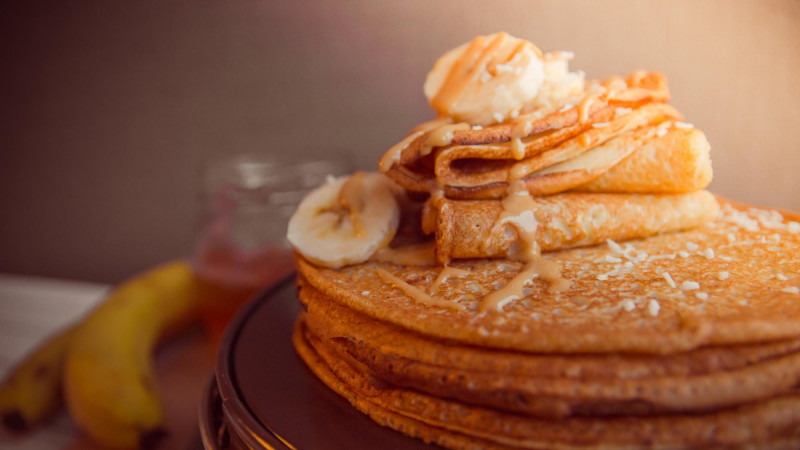 Pancakes flocons d'avoine et banane