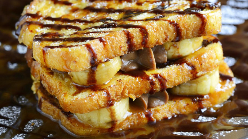 Croque monsieur choco banane