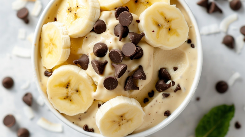 Nice cream banane et beurre d'amande