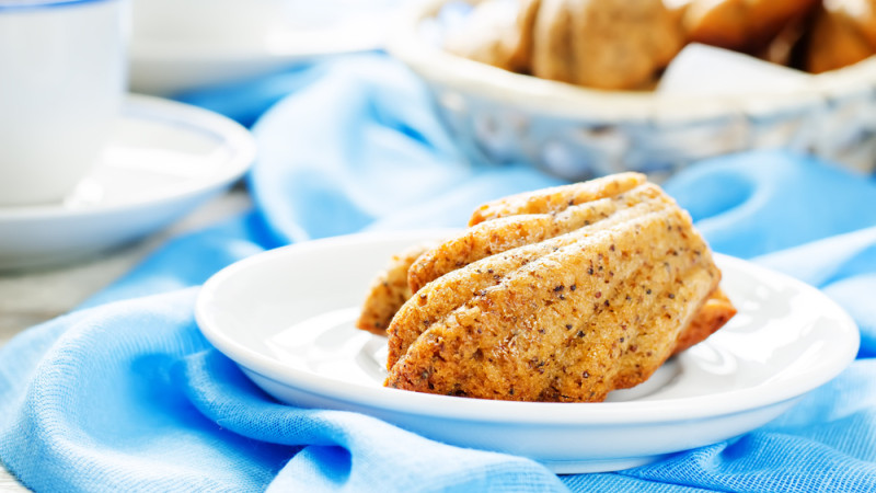 Madeleines au citron lin sans lactose
