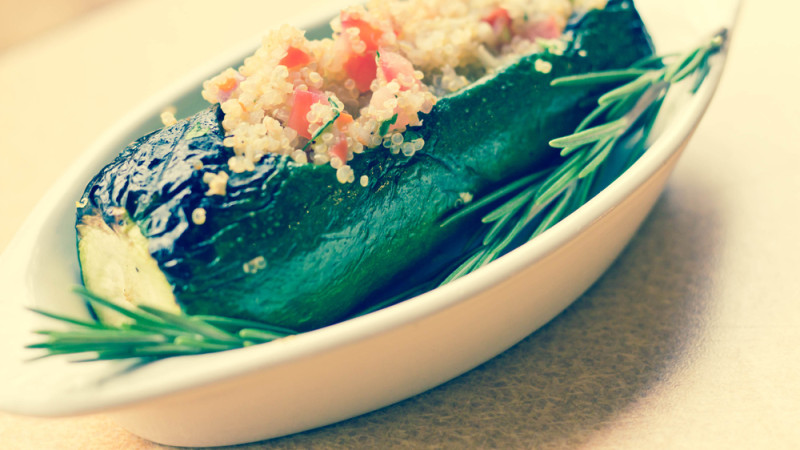 Courgette farcie au boulghour