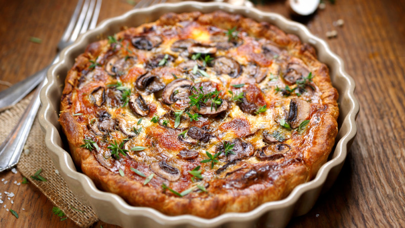 Quiche sans pâte champignons butternut