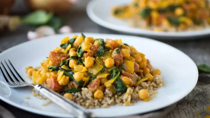 Recette de One pot pois chiche épinards