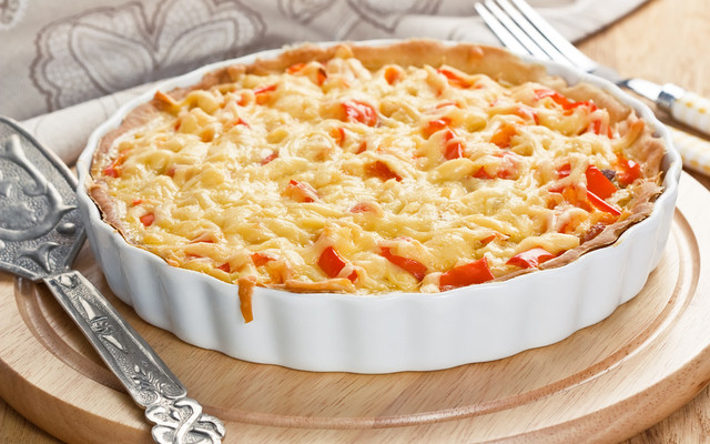 Quiche aux poivrons et à la fêta