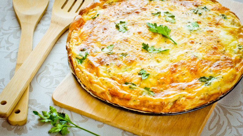Quiche sans pâte chorizo épinard