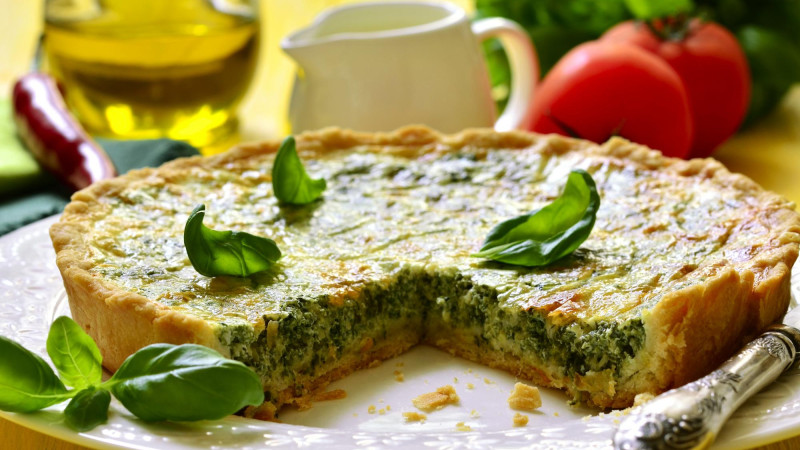 Quiche sans pâte aux épinards