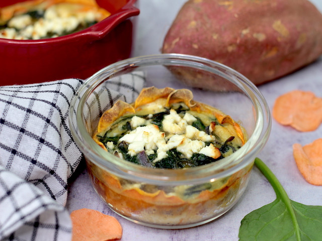 Quiche en croûte de patate douce