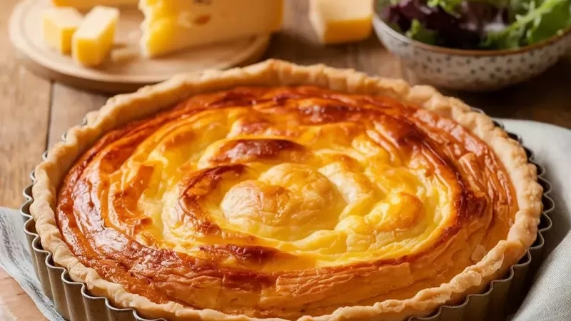 Recette de quiche aux 3 fromages : facile, fondante et gourmande