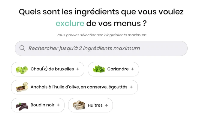 Menu personnalisé CROQ