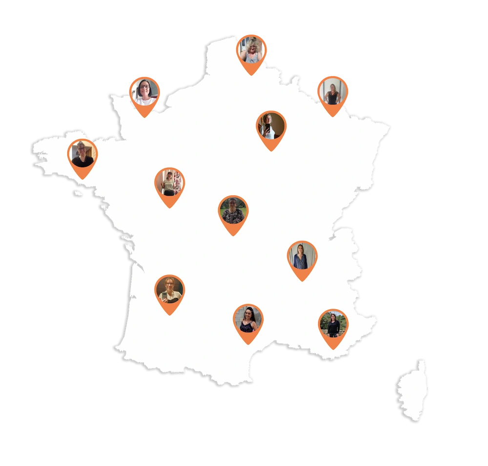 Carte de France des ambassadrices CROQ