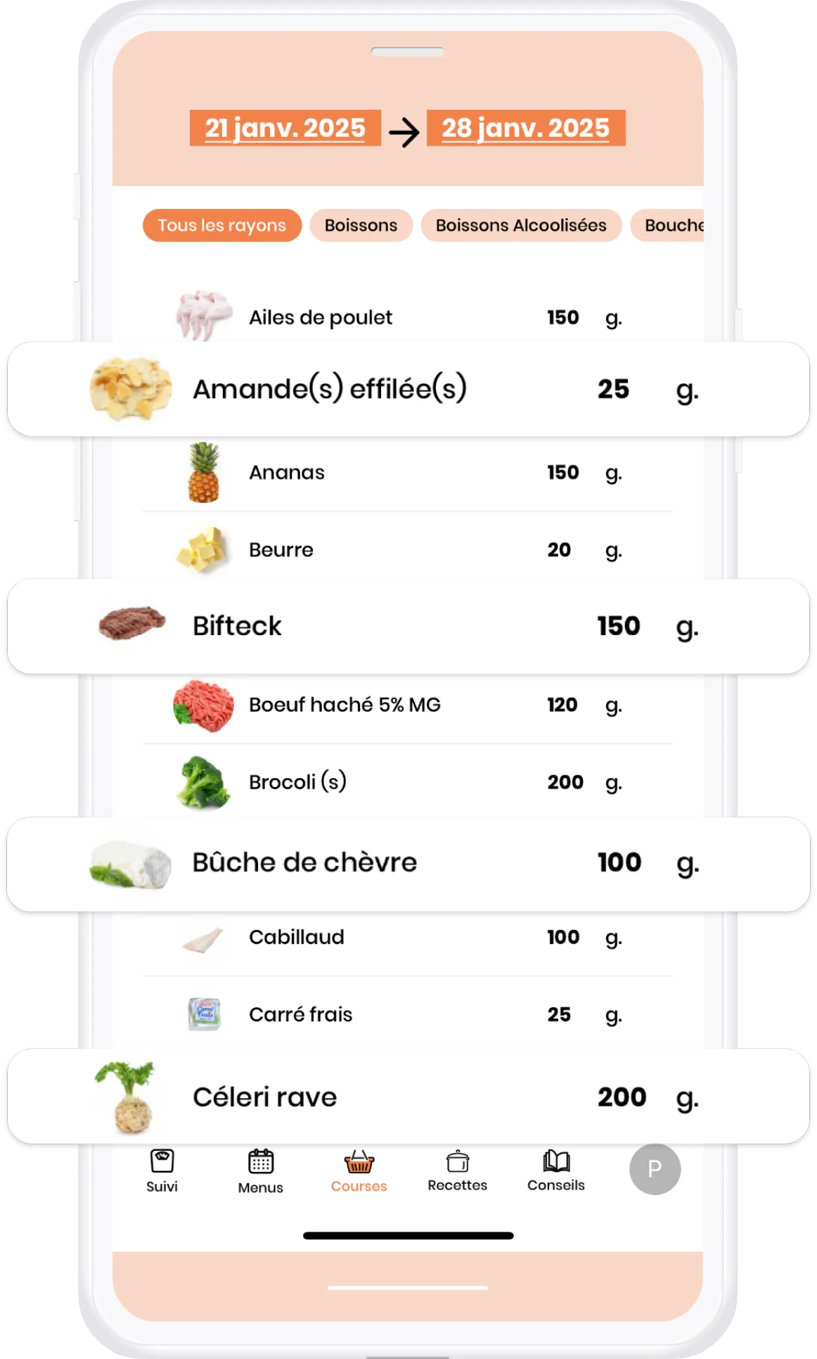 Liste de courses CROQ
