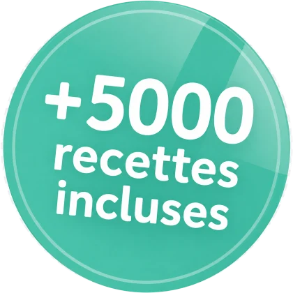Plus de 5 000 recettes incluses