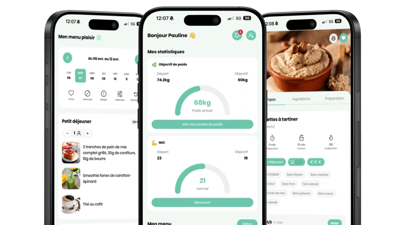 Aperçu de l'application CROQ